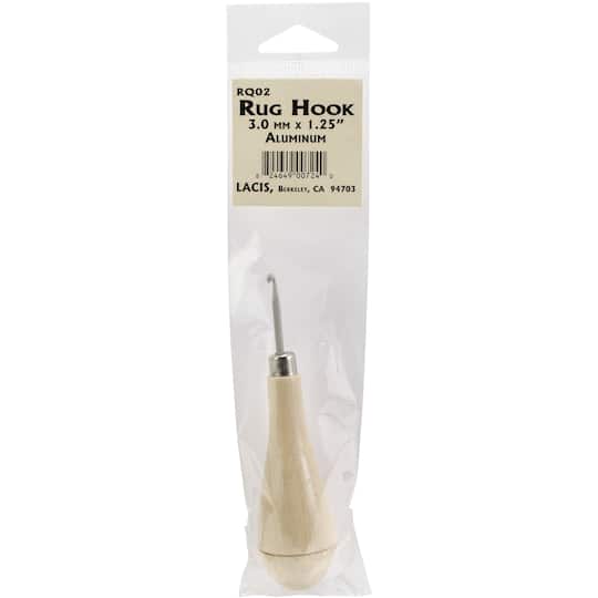 Lacis 3mm Punch Needle Rug Hook with Wood Handle